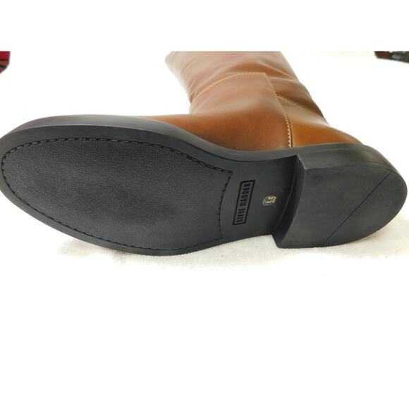 W659 Steve Madden Dark Brown Leather Gaige Tall Riding Boots - 5.5 M - Picture 3 of 3